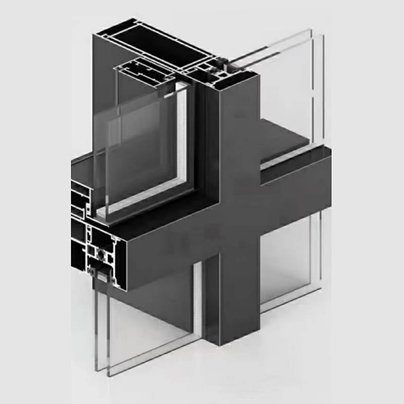 Pulverbeschichtete freiliegende Rahmenvorhangwand-Aluminiumprofil